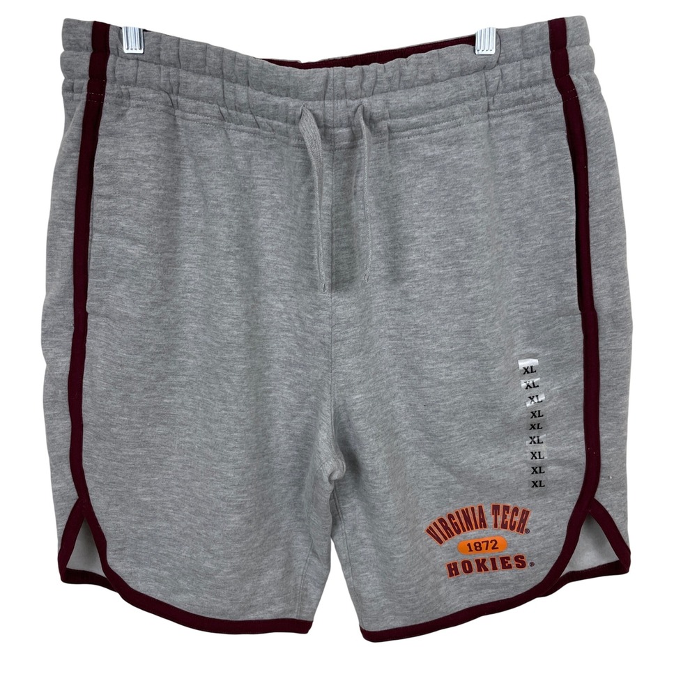Virginia Tech Hokies Campus Drive NCAA Mens XL‎ Shorts Gray Sweat Drawstring NWT